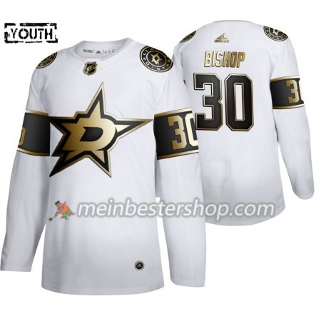 Dallas Stars Ben Bishop 30 Adidas 2019-2020 Golden Edition Weiß Trikot Authentic - Kinder